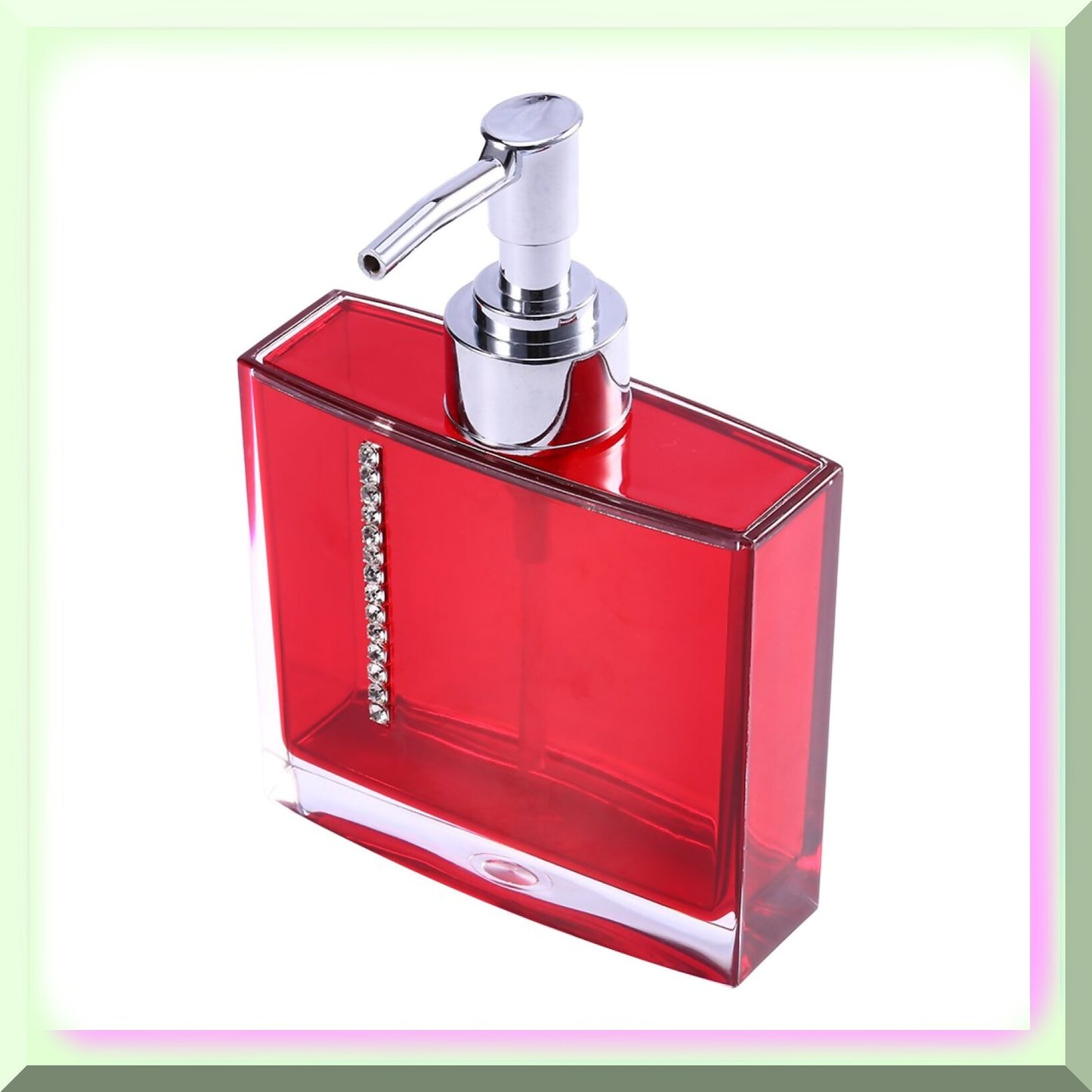 Red Acrylic 5PC Bathroom Accessories Set