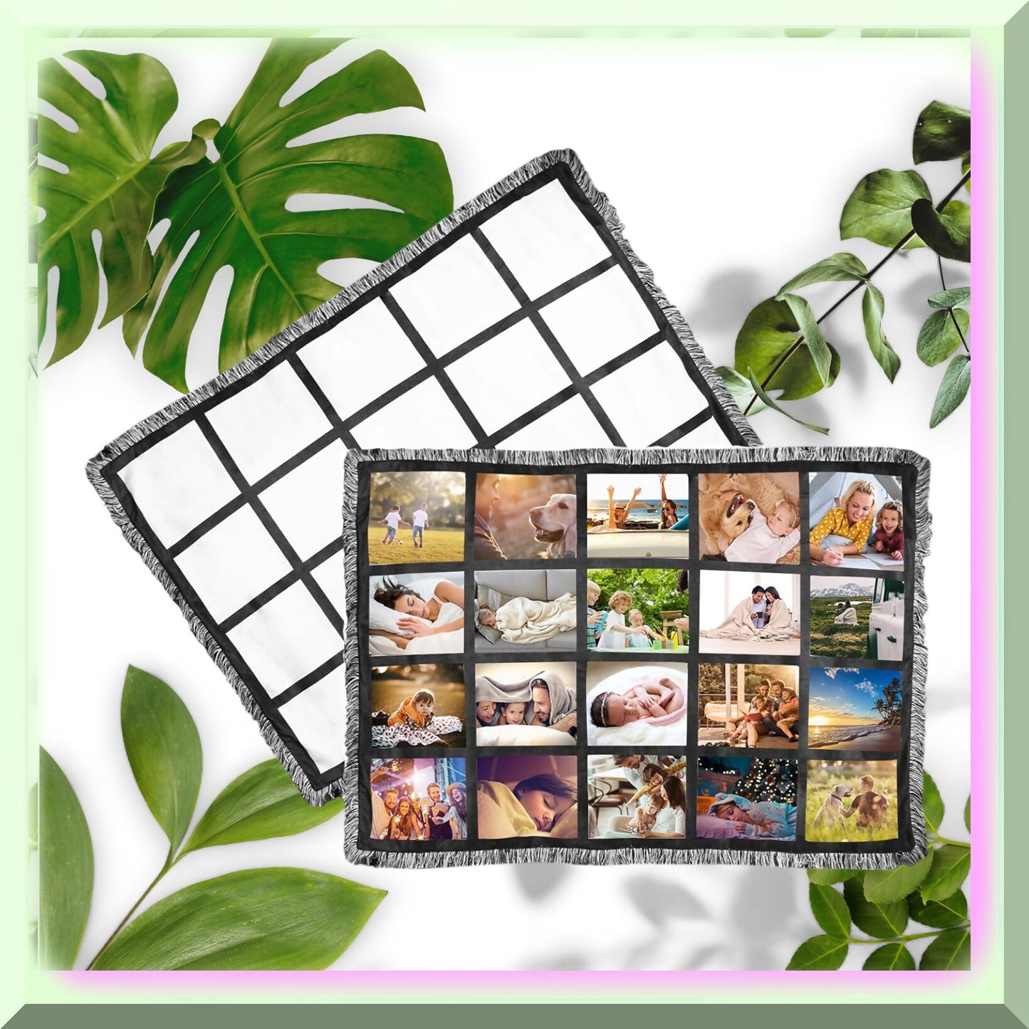 SubliCozy Custom Photo Blanket Set 2 Pack 40"X60"