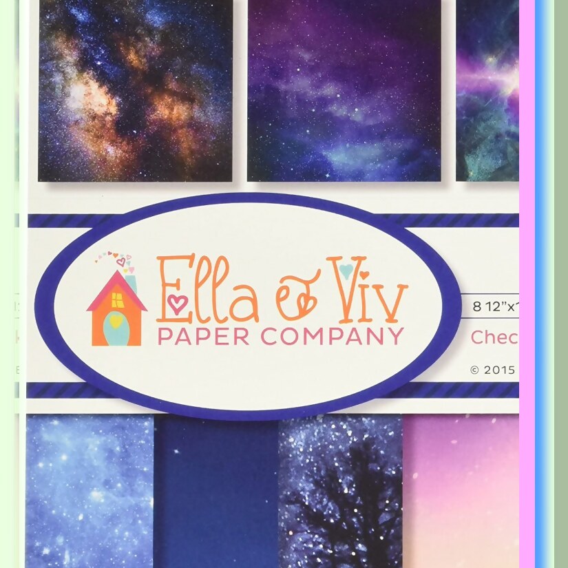 Galaxy Scrapbook Collection Kit with 8 Papers and Sticker