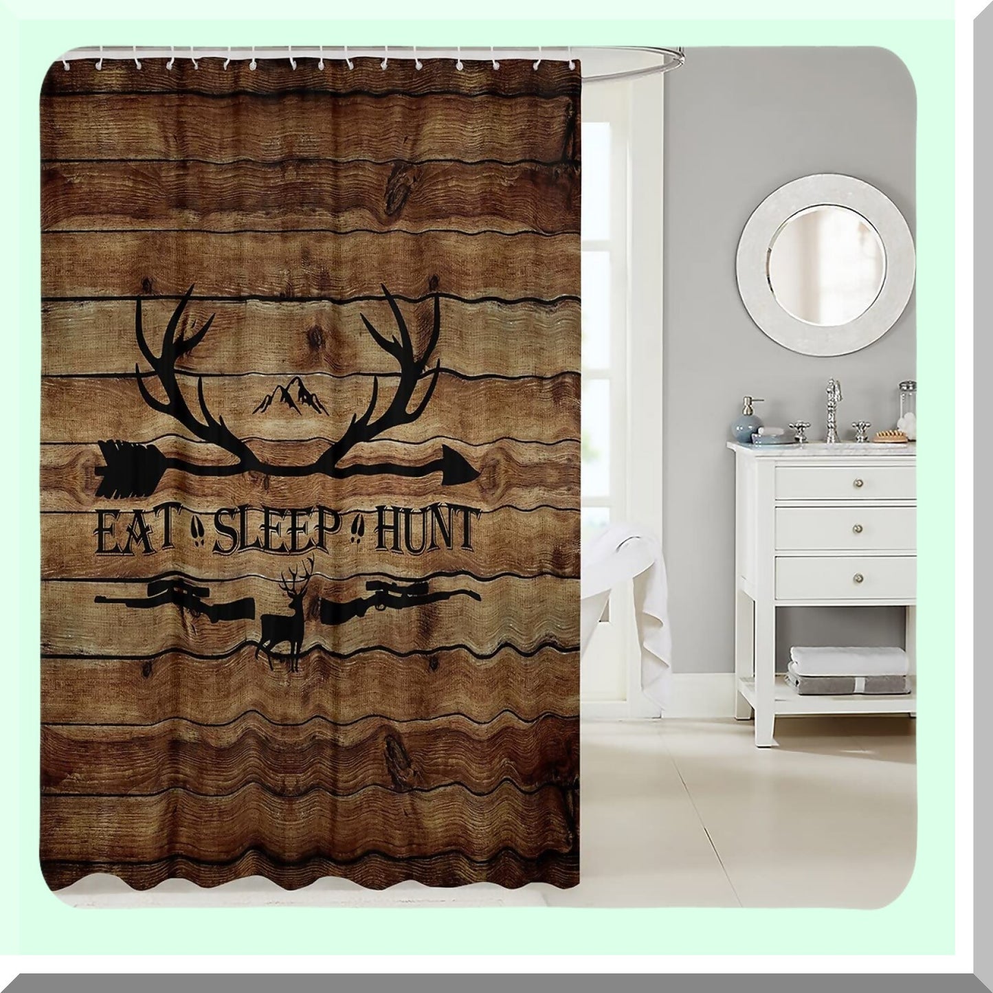 Hunting Deer Shower Curtain 72x84 inch