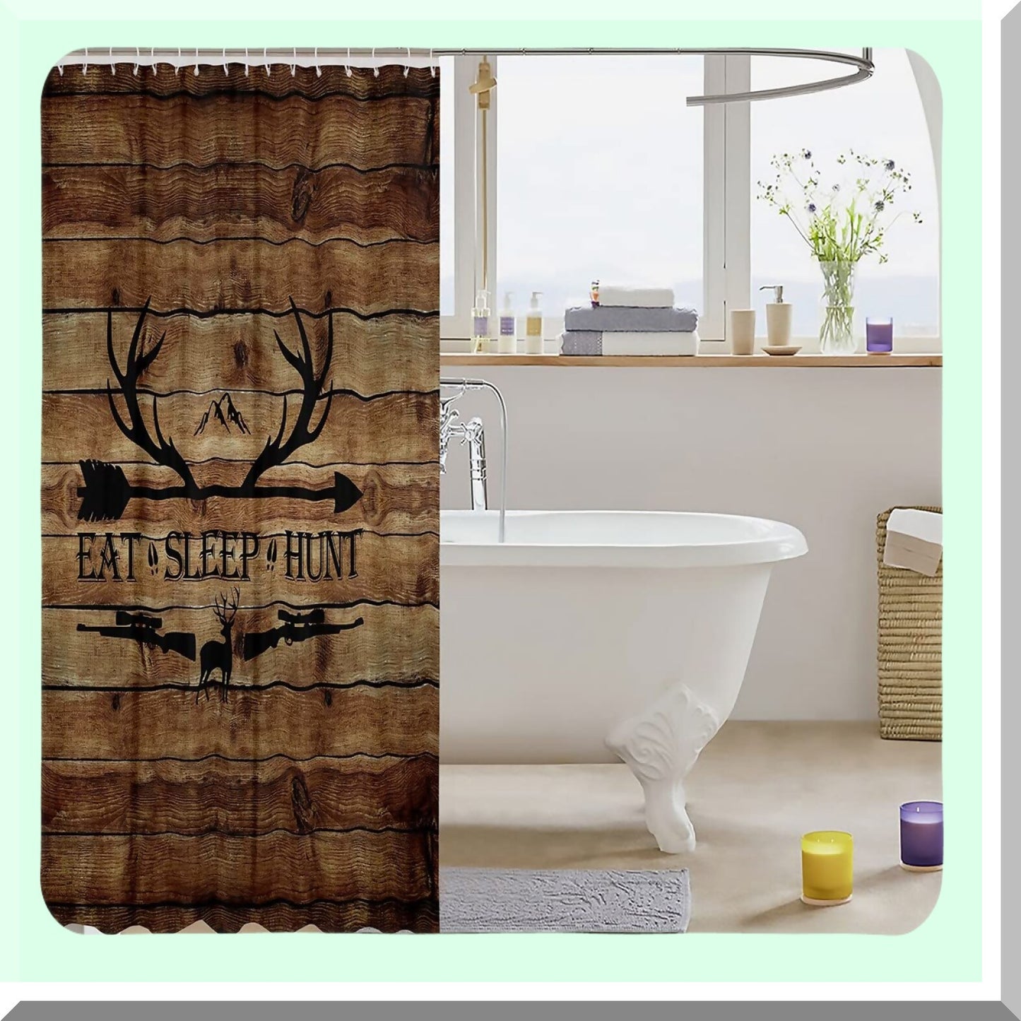 Hunting Deer Shower Curtain 72x84 inch