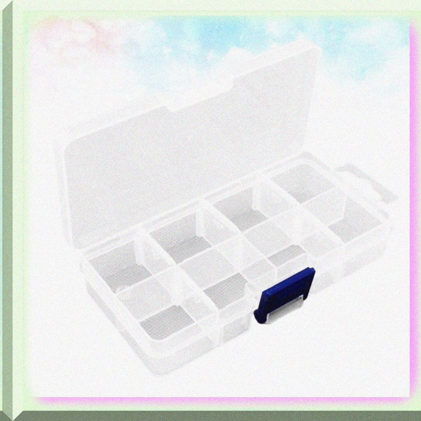 Plastic Storage Box 8 Grids Organizer with Lid