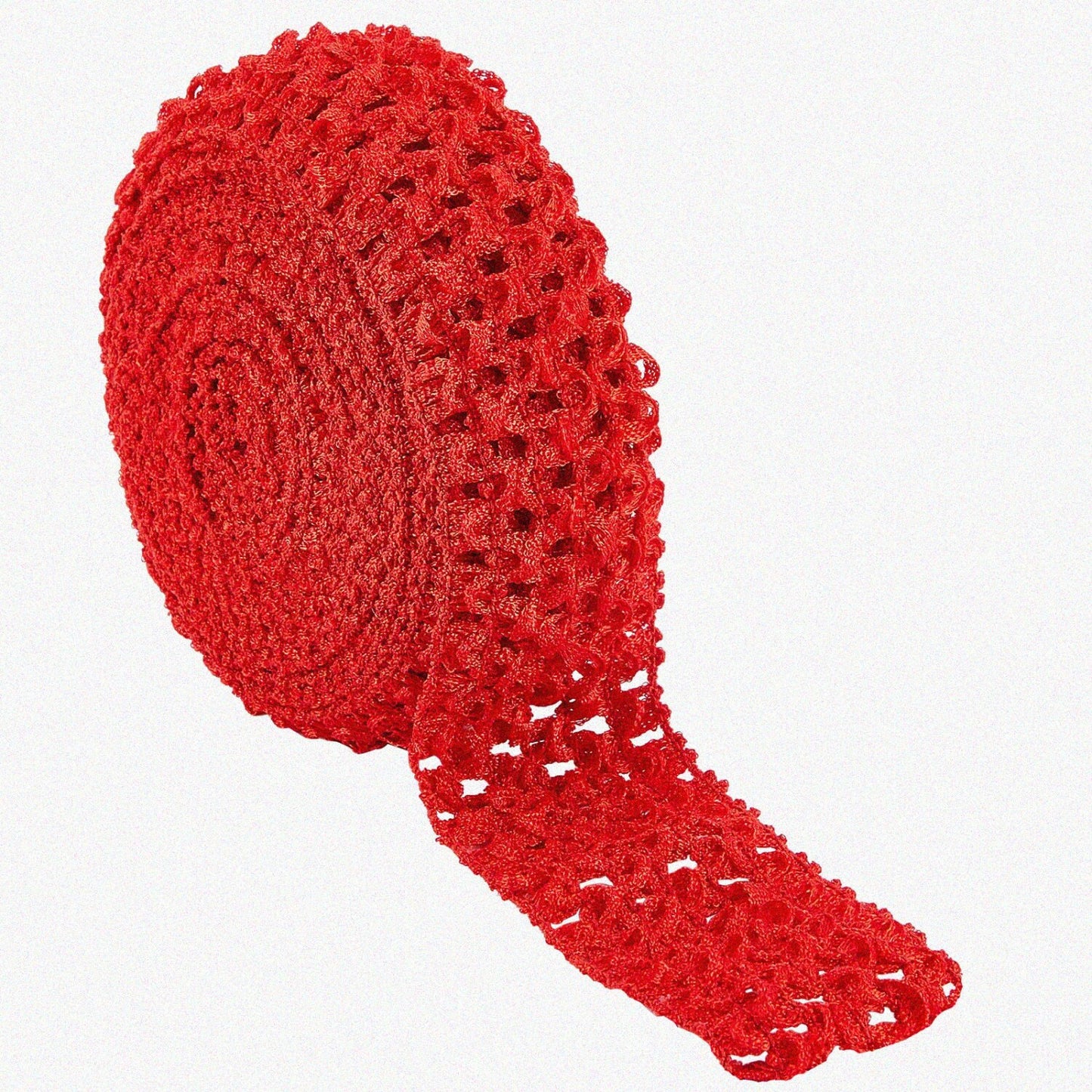 5.5 Yards Red Elastic Crochet Headband Ribbon