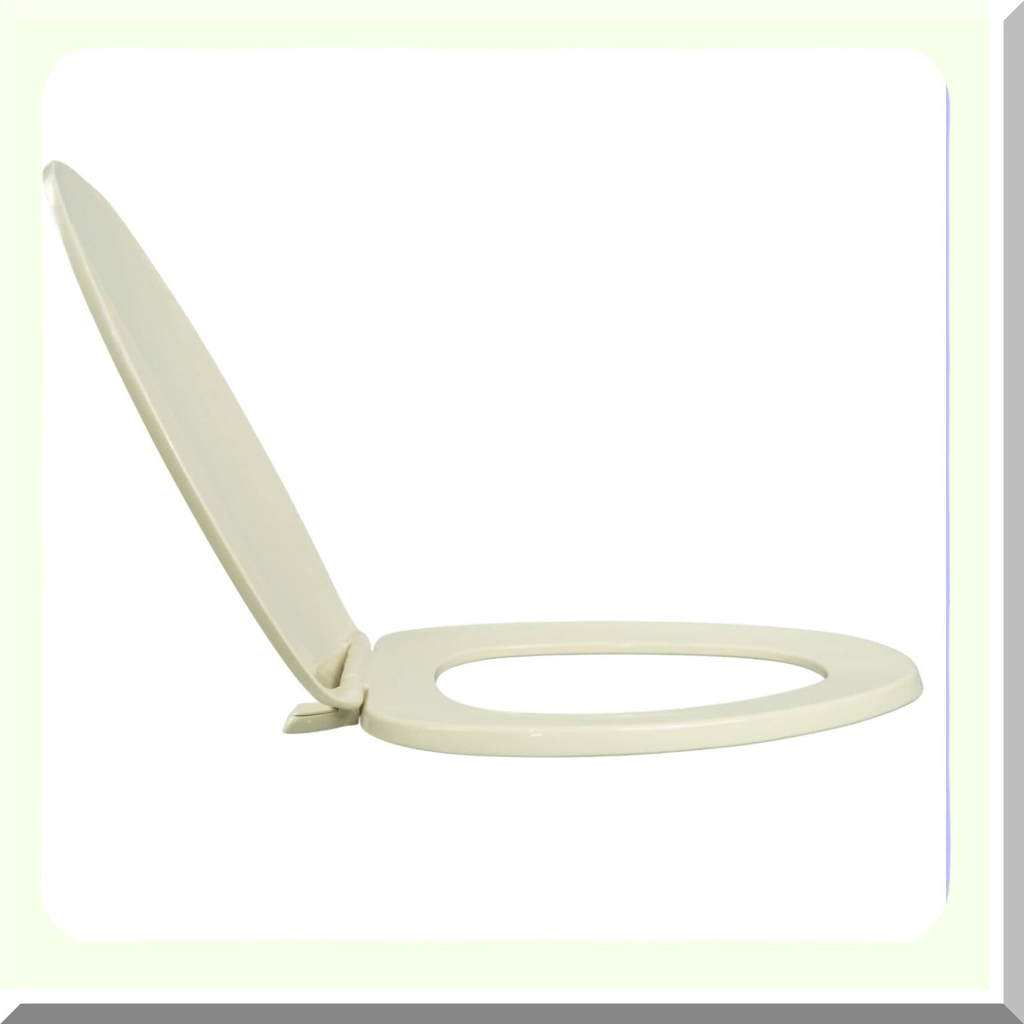 Elongated Plastic Toilet Seat, Bone