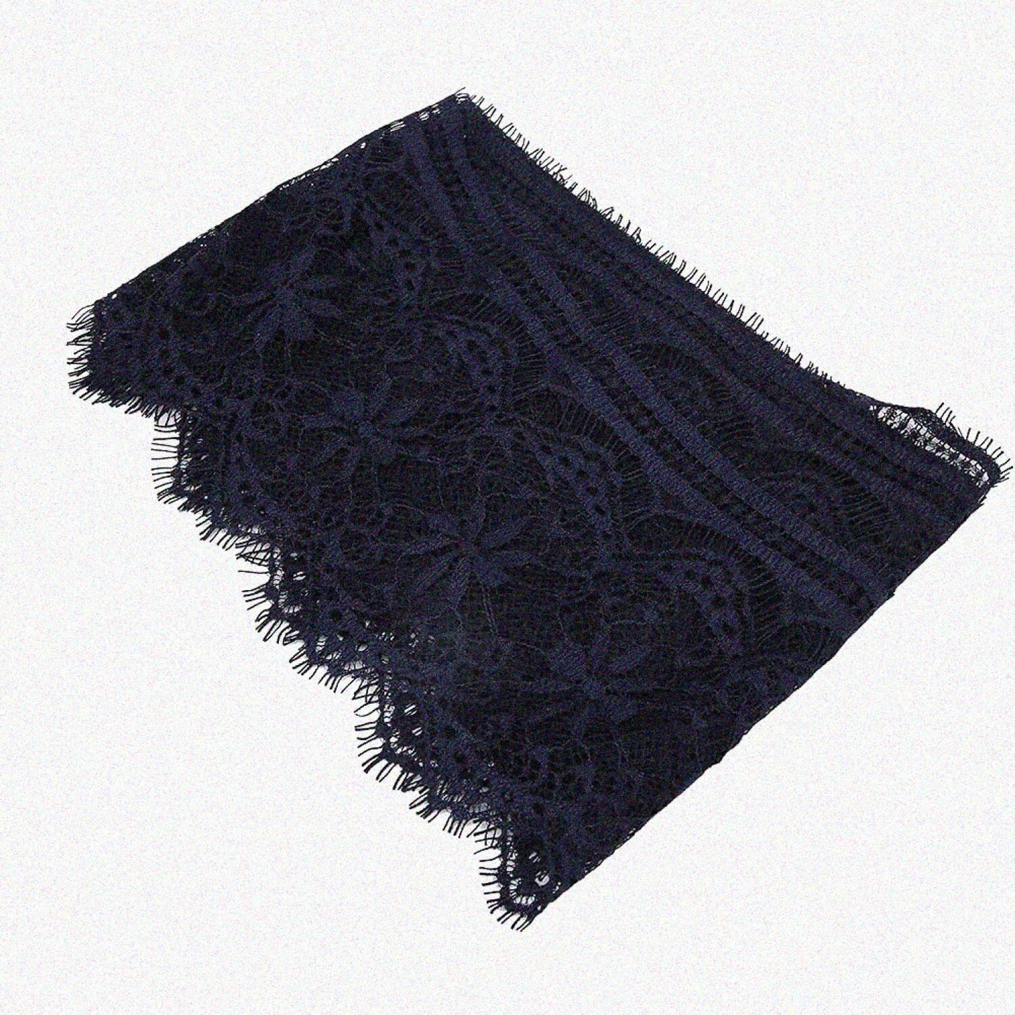 Lace Ribbon Polyester Silk Navy Blue 14.5cm