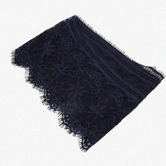 Lace Ribbon Polyester Silk Navy Blue 14.5cm