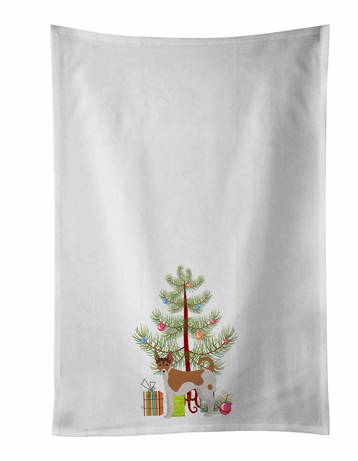 Tenterfield Terrier Tree White Kitchen Towel Set of 2
