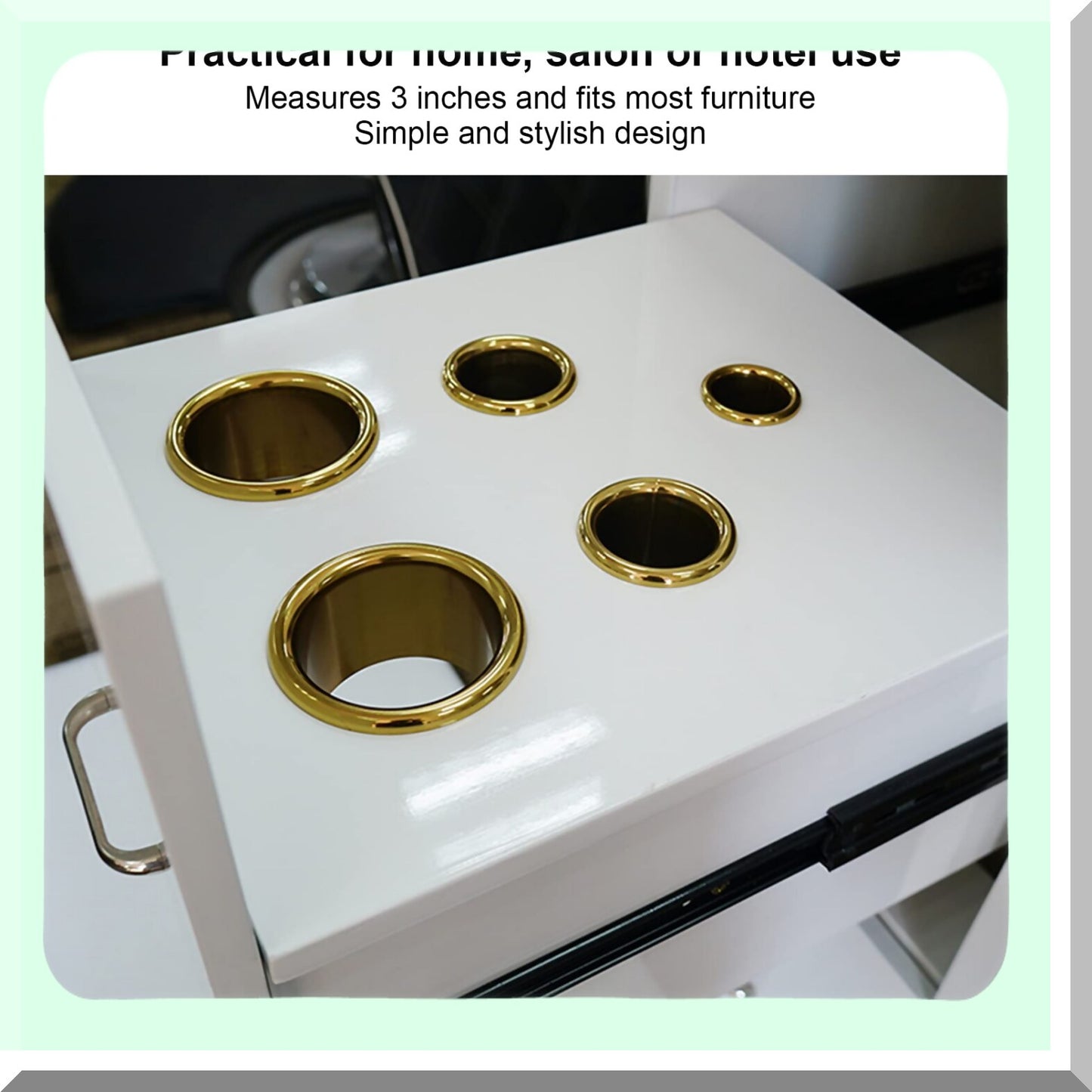 Bathroom Hair Dryer Holder Stainless Steel Gold