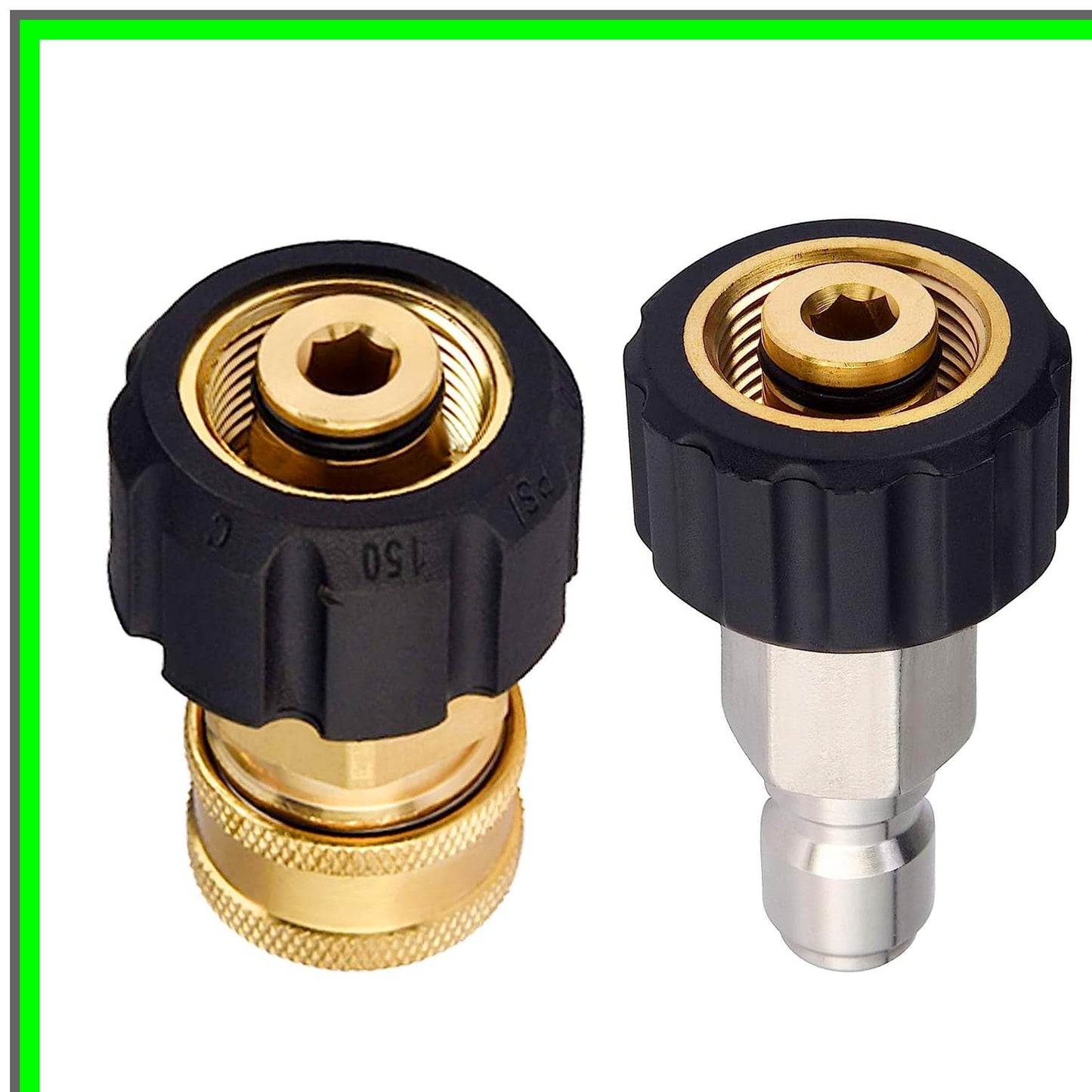 Quick Connect Pressure Washer Adapter Set for M22 Fittings and Hoses