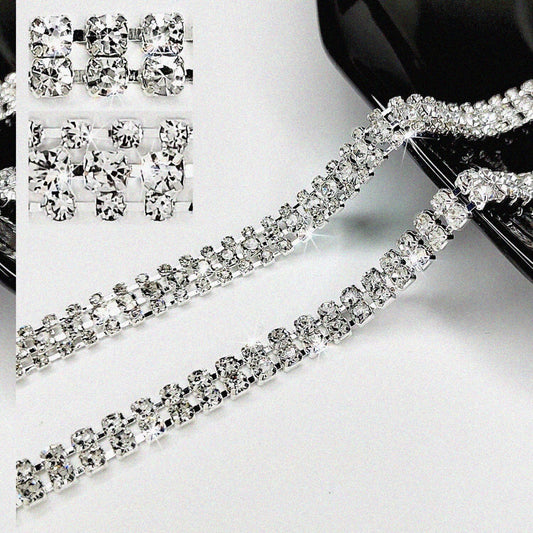 3 Rows 4 Yards Rhinestone Trim