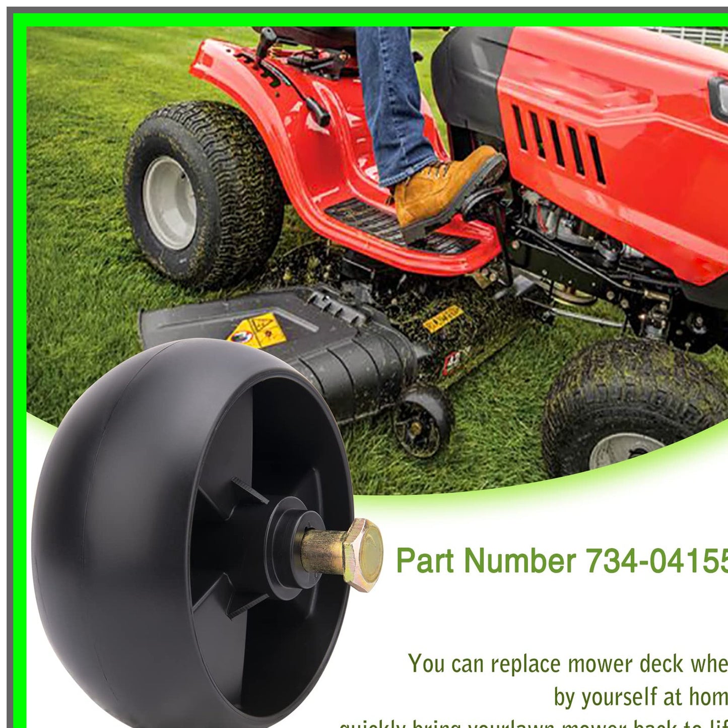 5-Inch Lawn Mower Deck Wheels for MTD Cub Cadet Husqvarna Toro 4-Pack