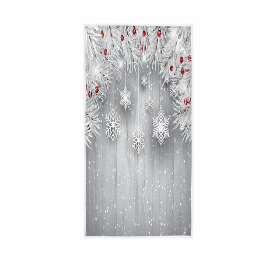 Hand Towels Silver Tree White Snowflake 30x15