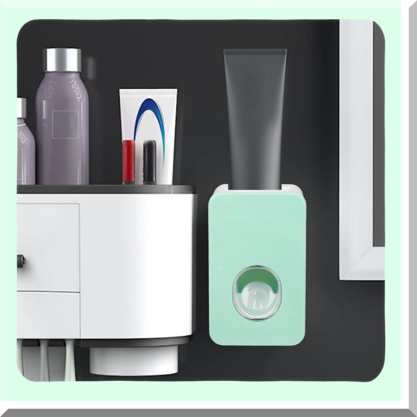 Automatic Toothpaste Dispenser Wall Mount Green