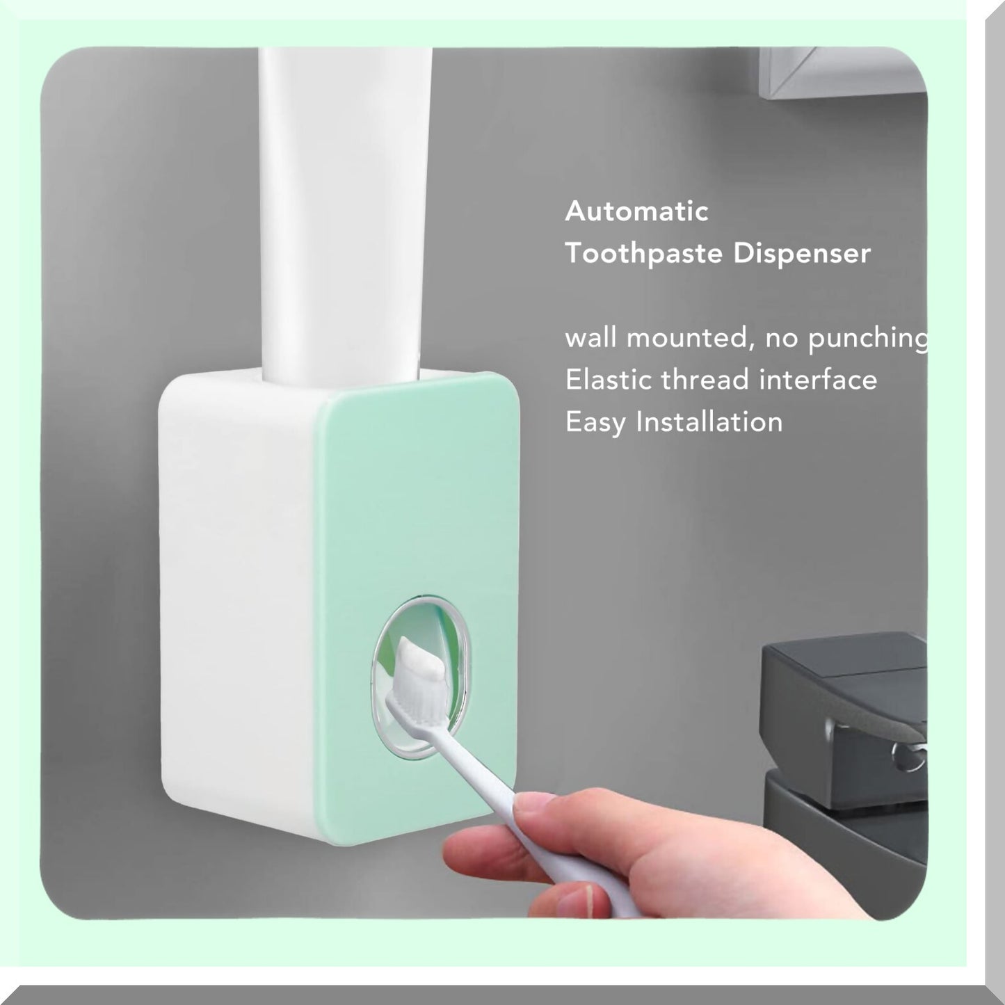 Automatic Toothpaste Dispenser Wall Mount Green