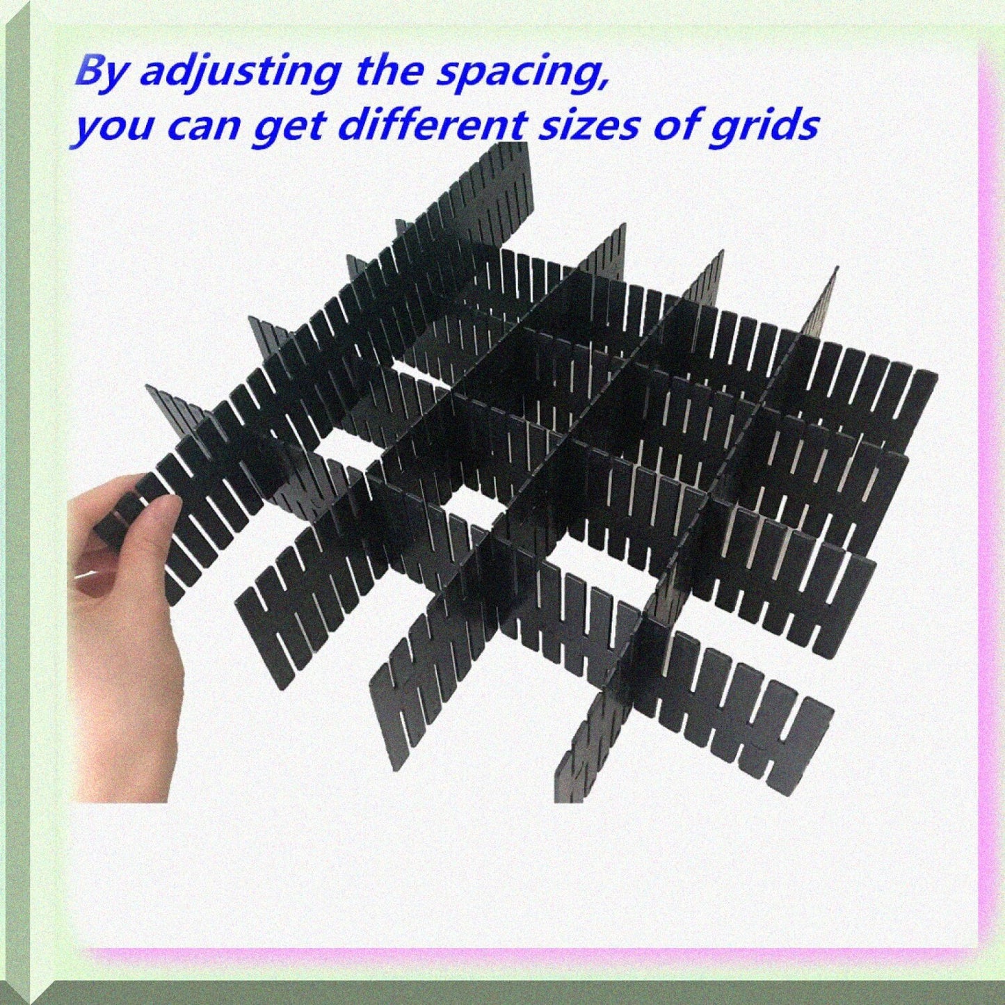 8pcs Adjustable Plastic Drawer Dividers for Home and Office