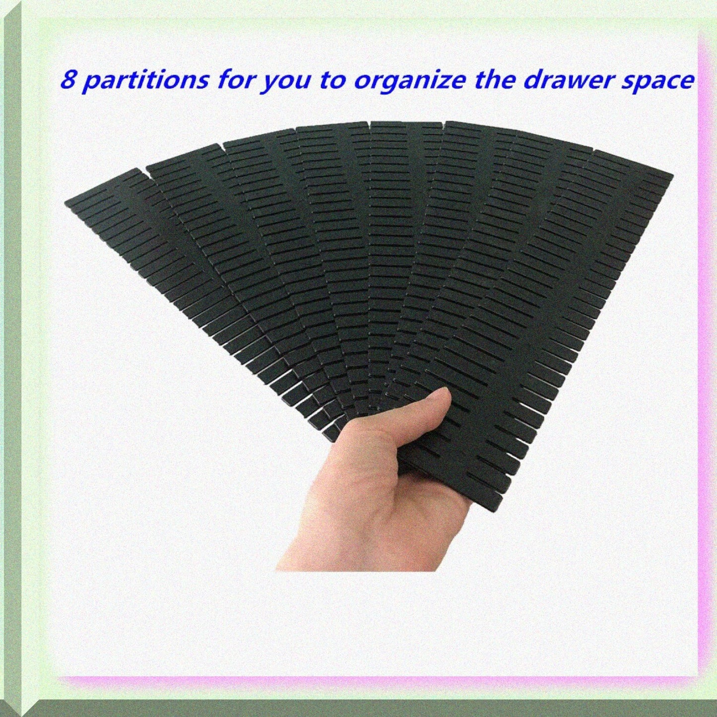 8pcs Adjustable Plastic Drawer Dividers for Home and Office