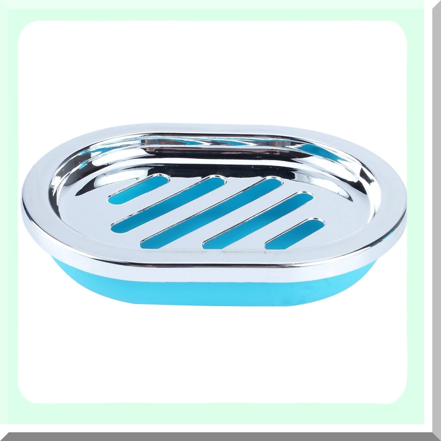 6 Pcs Plastic Bathroom Accessory Set Blue
