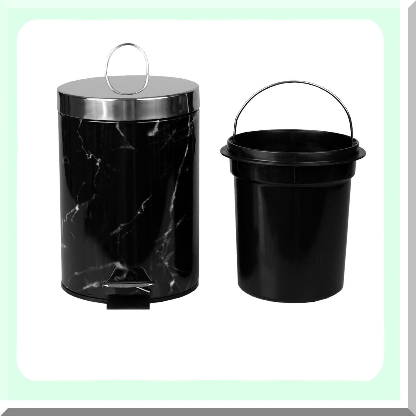 3L Marble Design Step Waste Bin