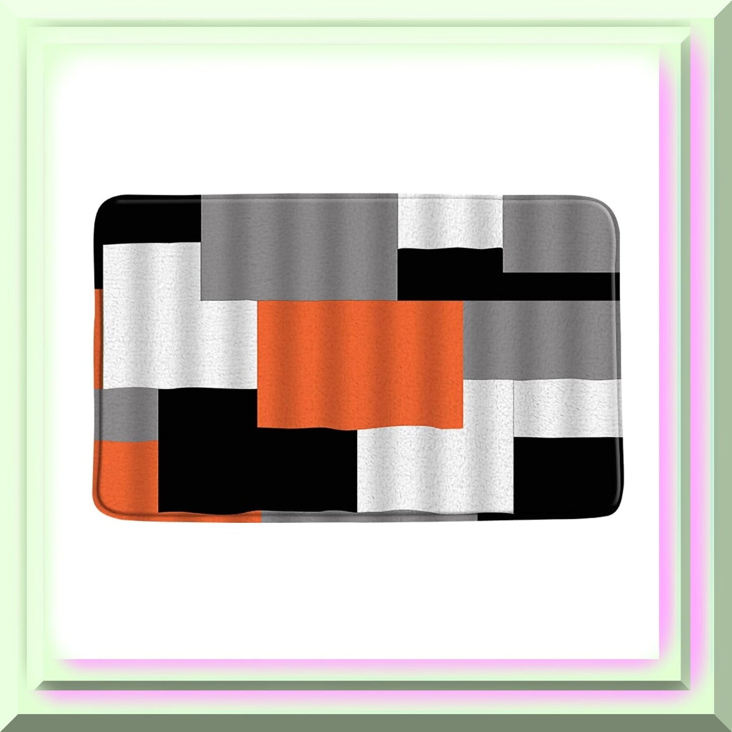 Geometric Pattern Bath Mat 17.8x29.5 Inch