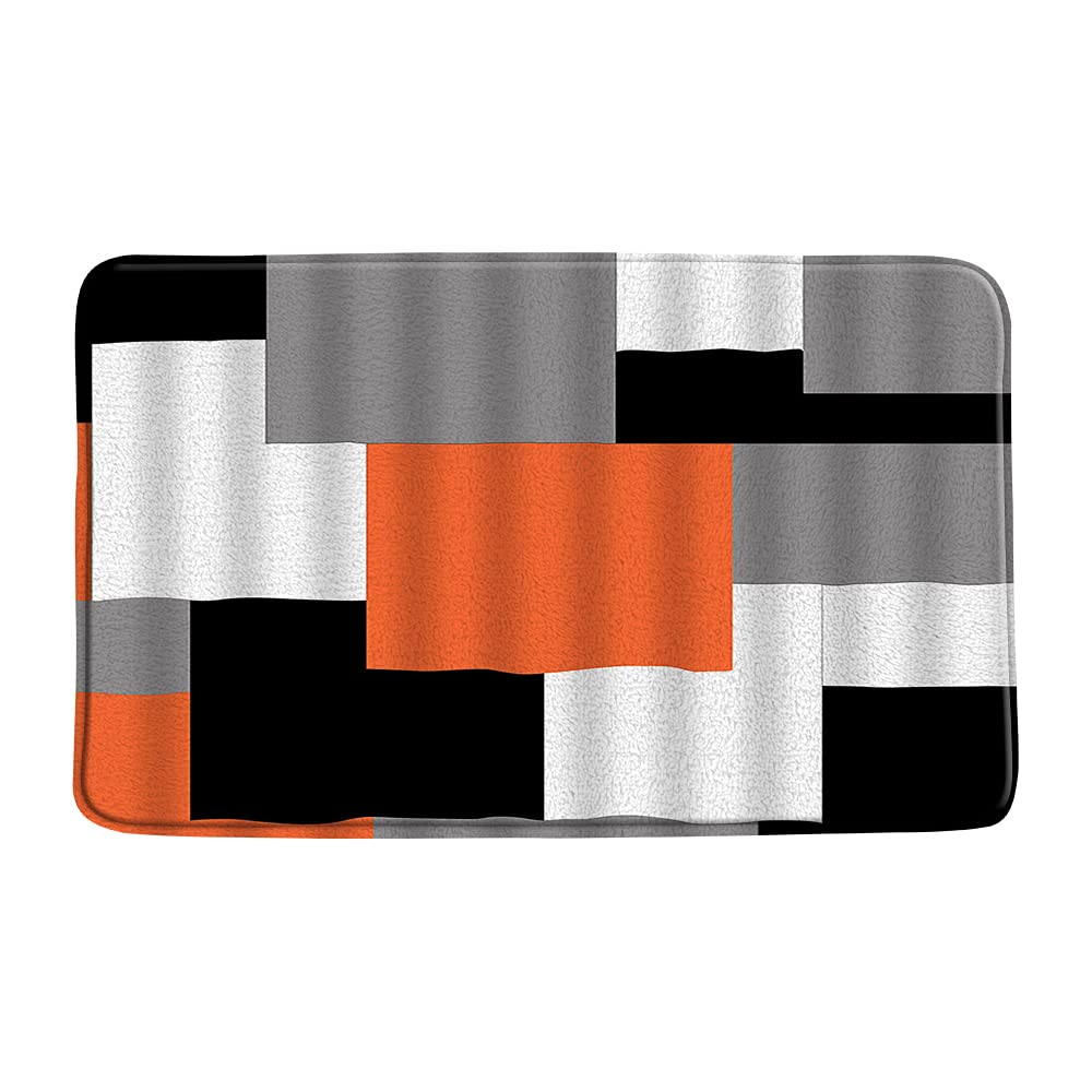 Geometric Pattern Bath Mat 17.8x29.5 Inch