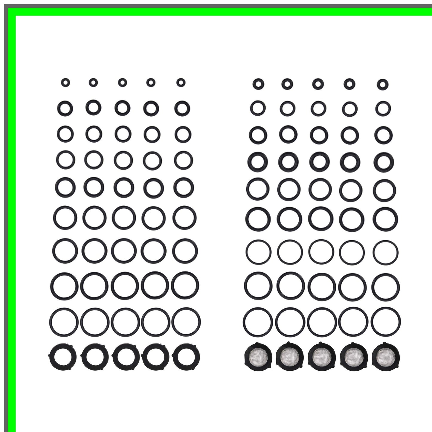 Complete Pressure Washer O Rings Kit with 100 Pieces in 18 Sizes