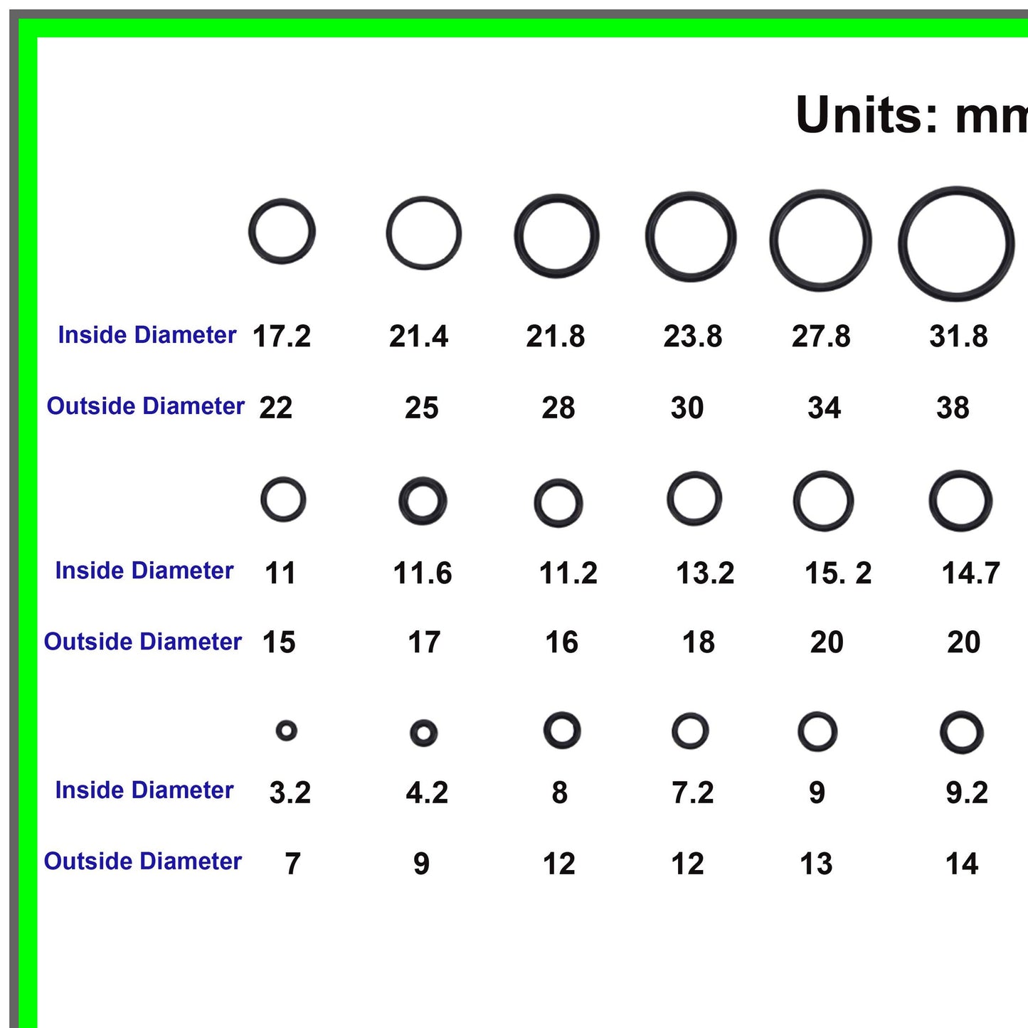 Complete Pressure Washer O Rings Kit with 100 Pieces in 18 Sizes