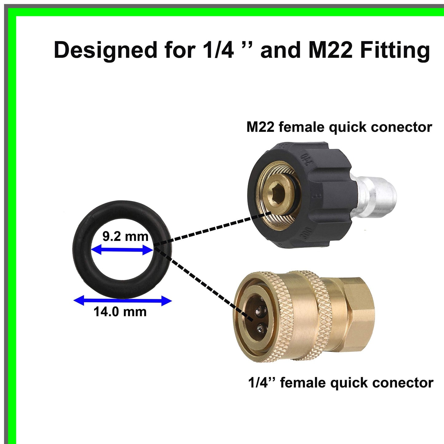 Complete Pressure Washer O Rings Kit with 100 Pieces in 18 Sizes