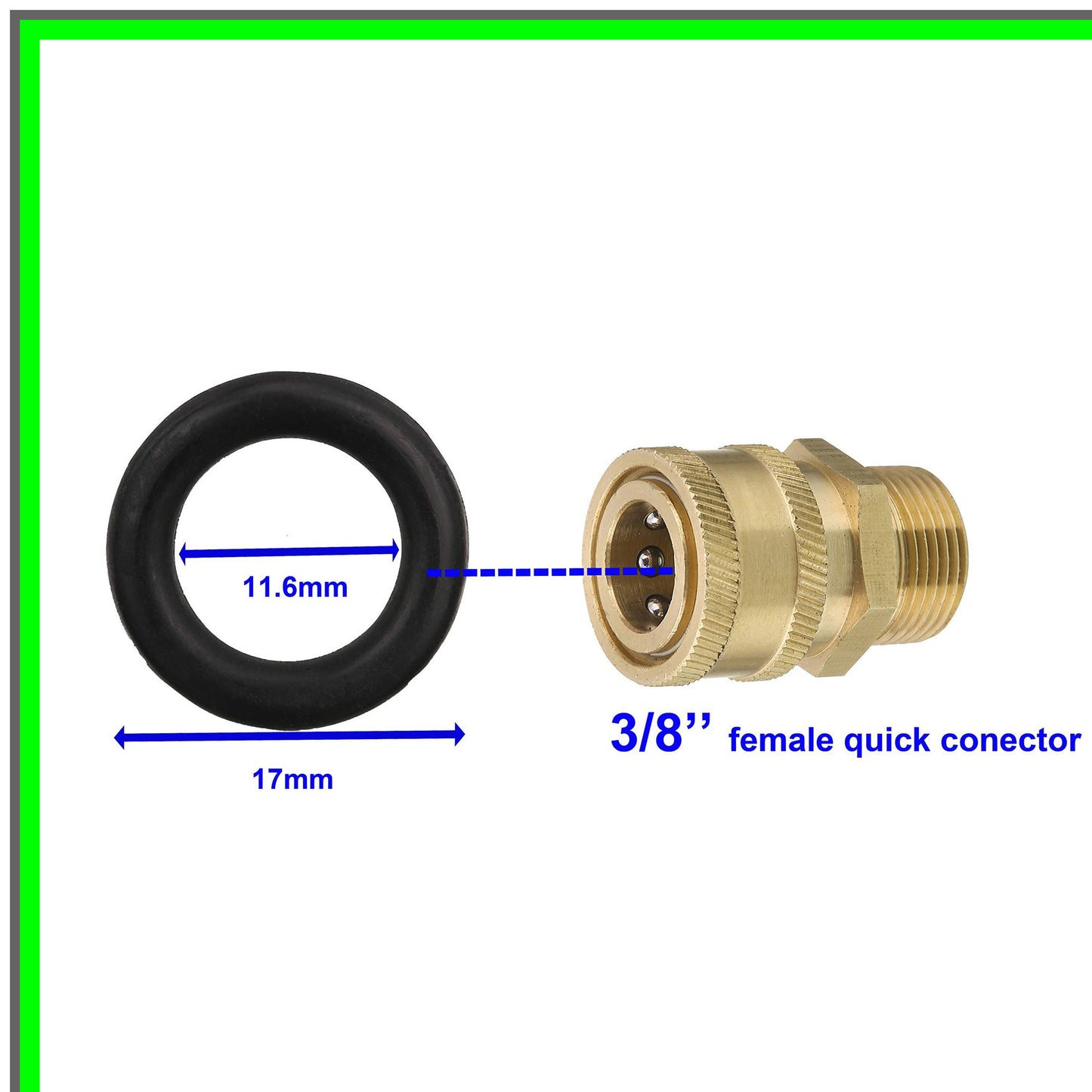 Complete Pressure Washer O Rings Kit with 100 Pieces in 18 Sizes