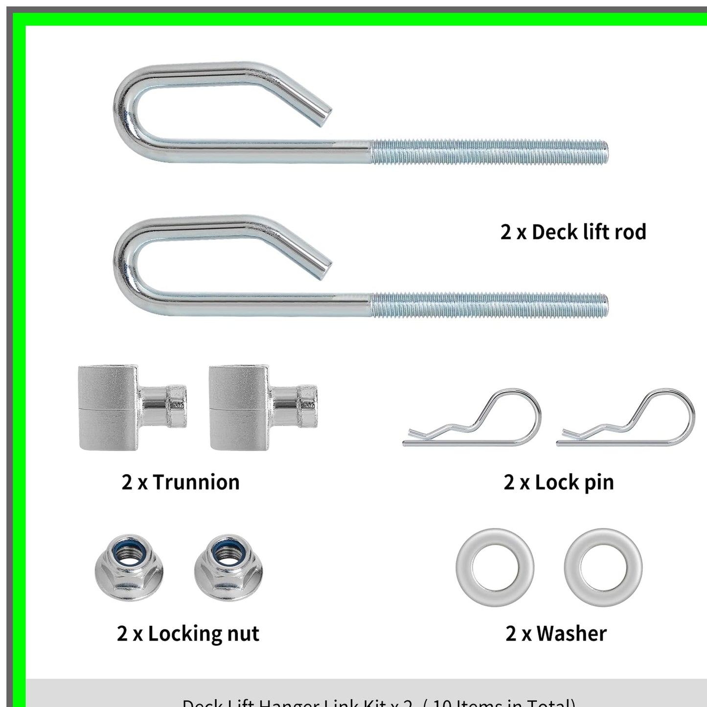 Deck Lift Hanger Rod Kit for John Deere Lawn Mowers E130 L100 LA120