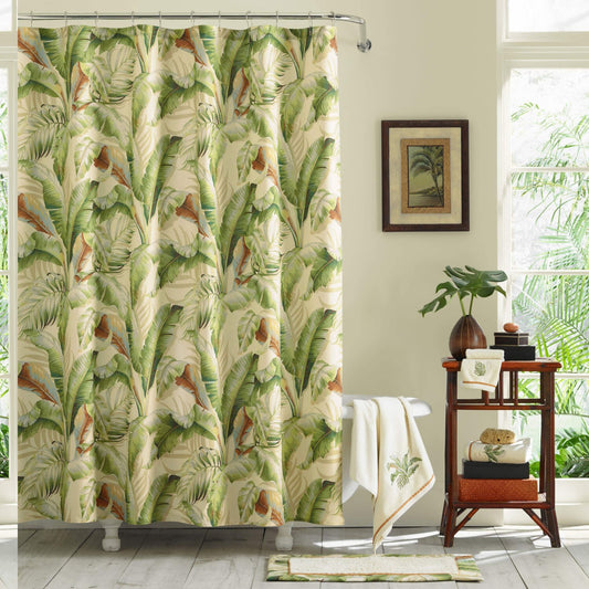 Fabric Shower Curtain Tropical Green 72" x 84"