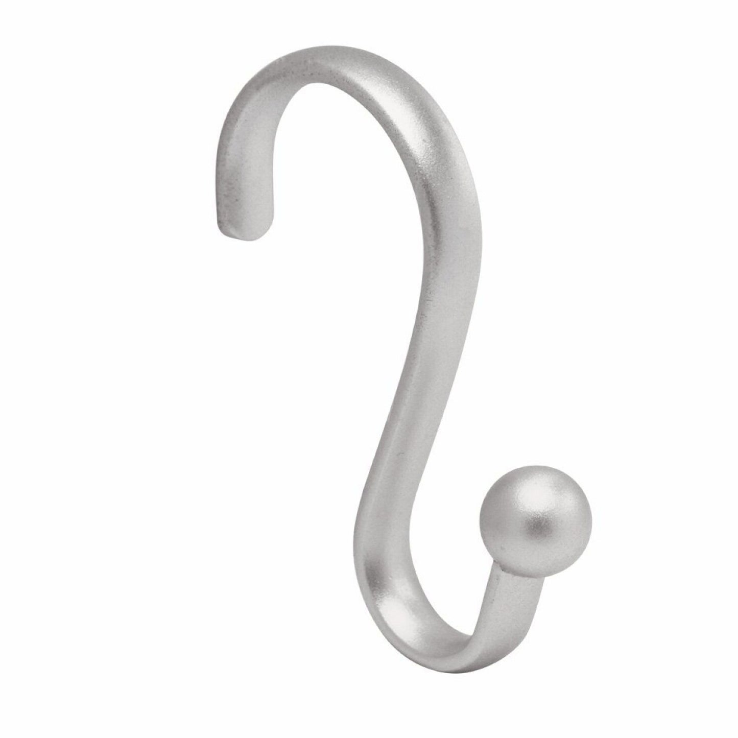 Steel Shower Curtain Hooks Pack of 12 Silver