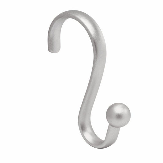 Steel Shower Curtain Hooks Pack of 12 Silver