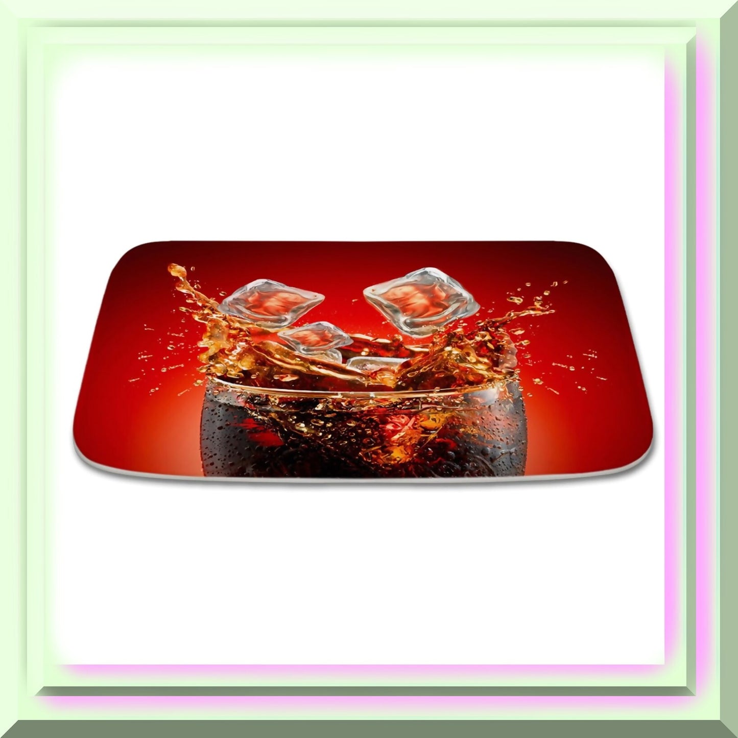 Red Soft Drink Ice Bathroom Rug 20W x 31L