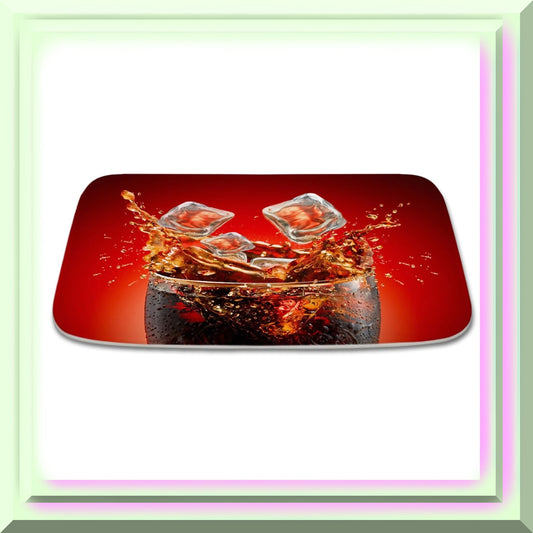Red Soft Drink Ice Bathroom Rug 20W x 31L