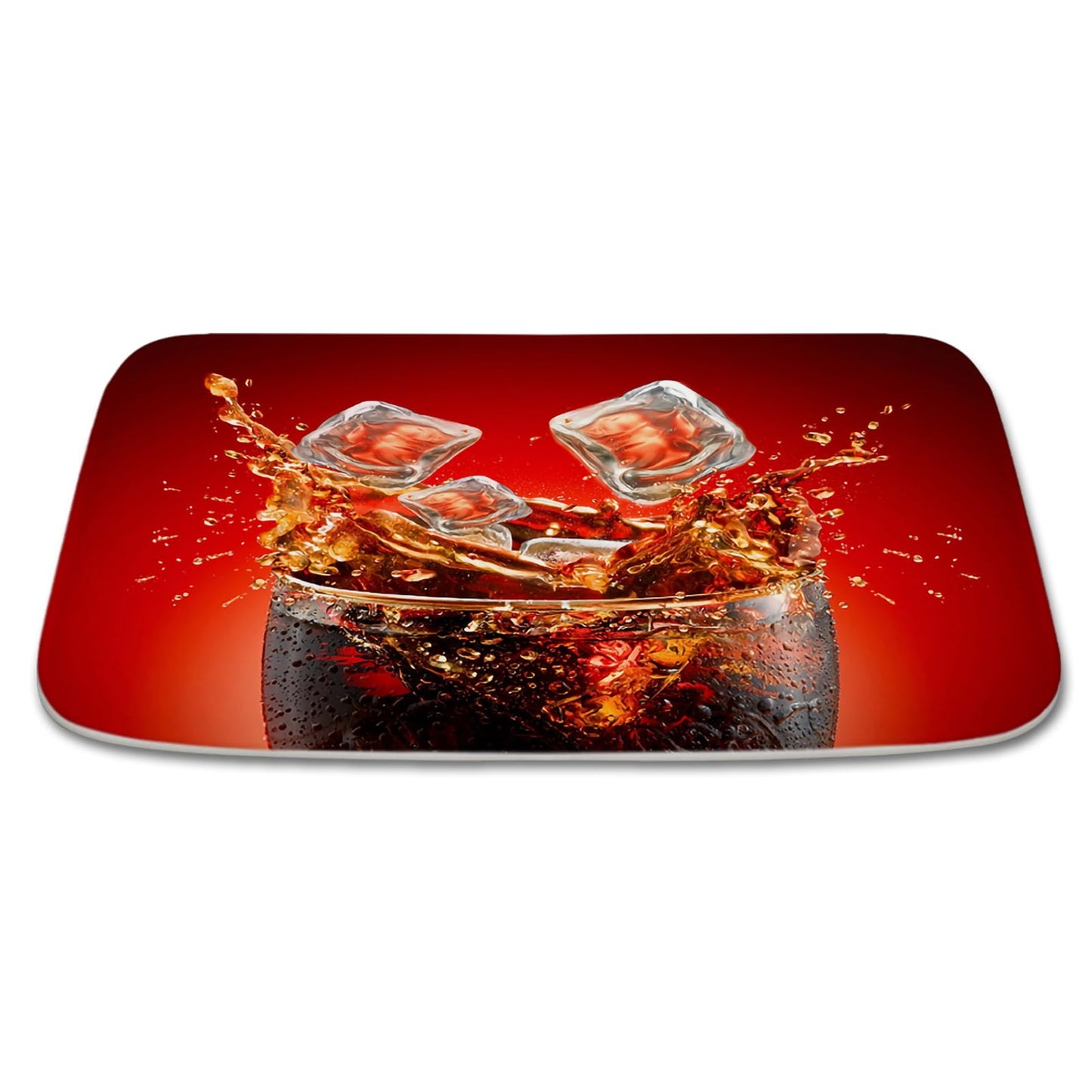 Red Soft Drink Ice Bathroom Rug 20W x 31L