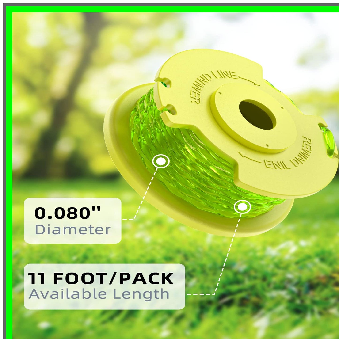 Wacker String Trimmer Line for Ryobi One Plus+ 0.08'' Replacement Spools