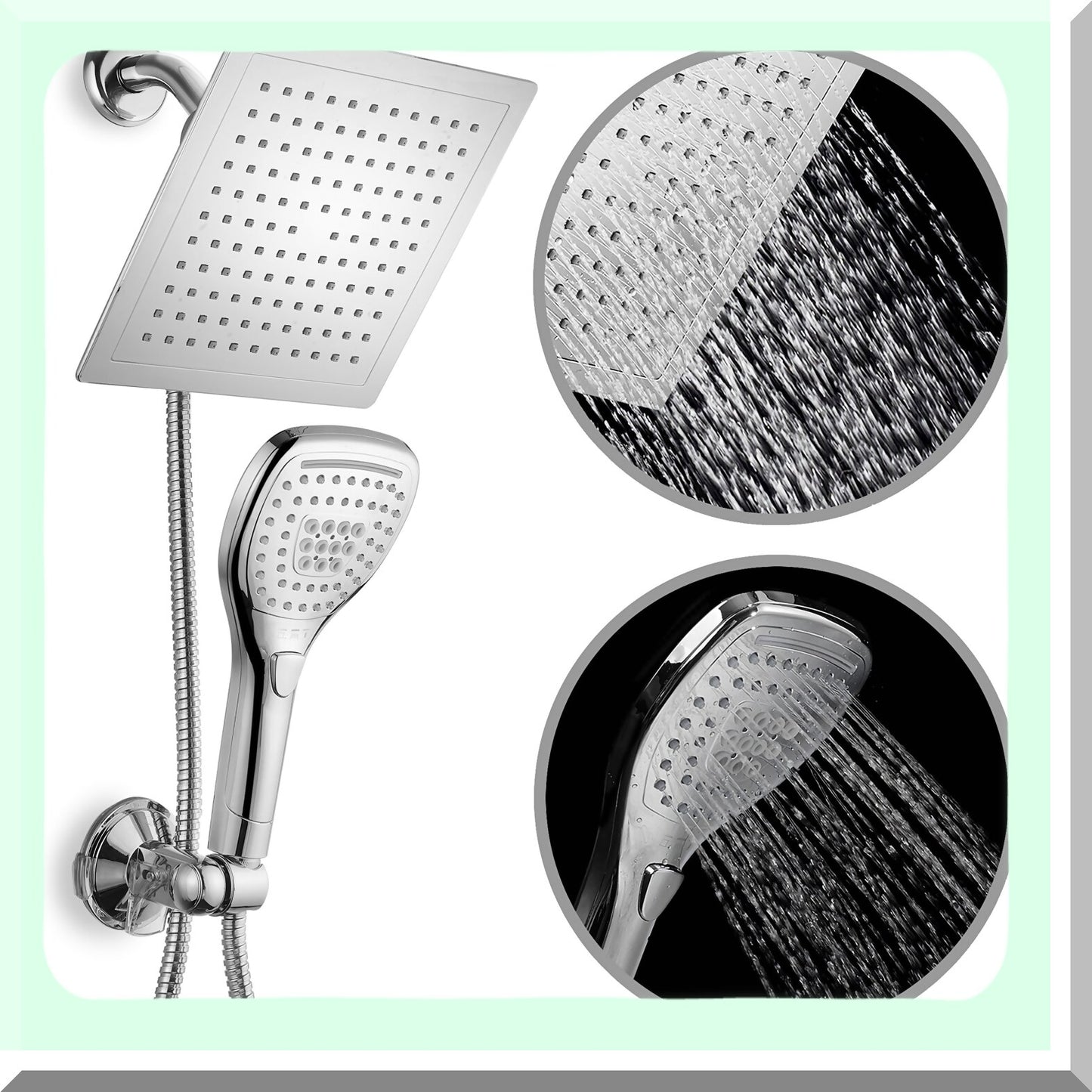 Ultra-Luxury 9" Rainfall Shower Head/Handheld Combo