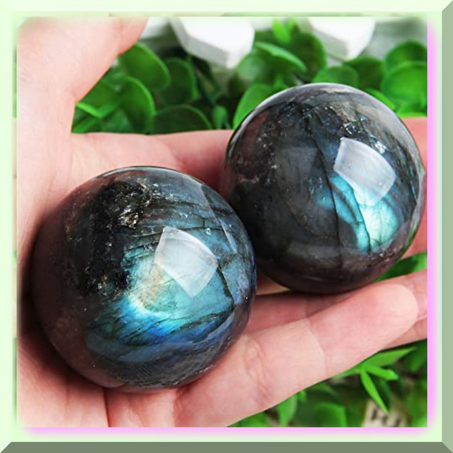 40mm Labradorite Quartz Crystal Sphere