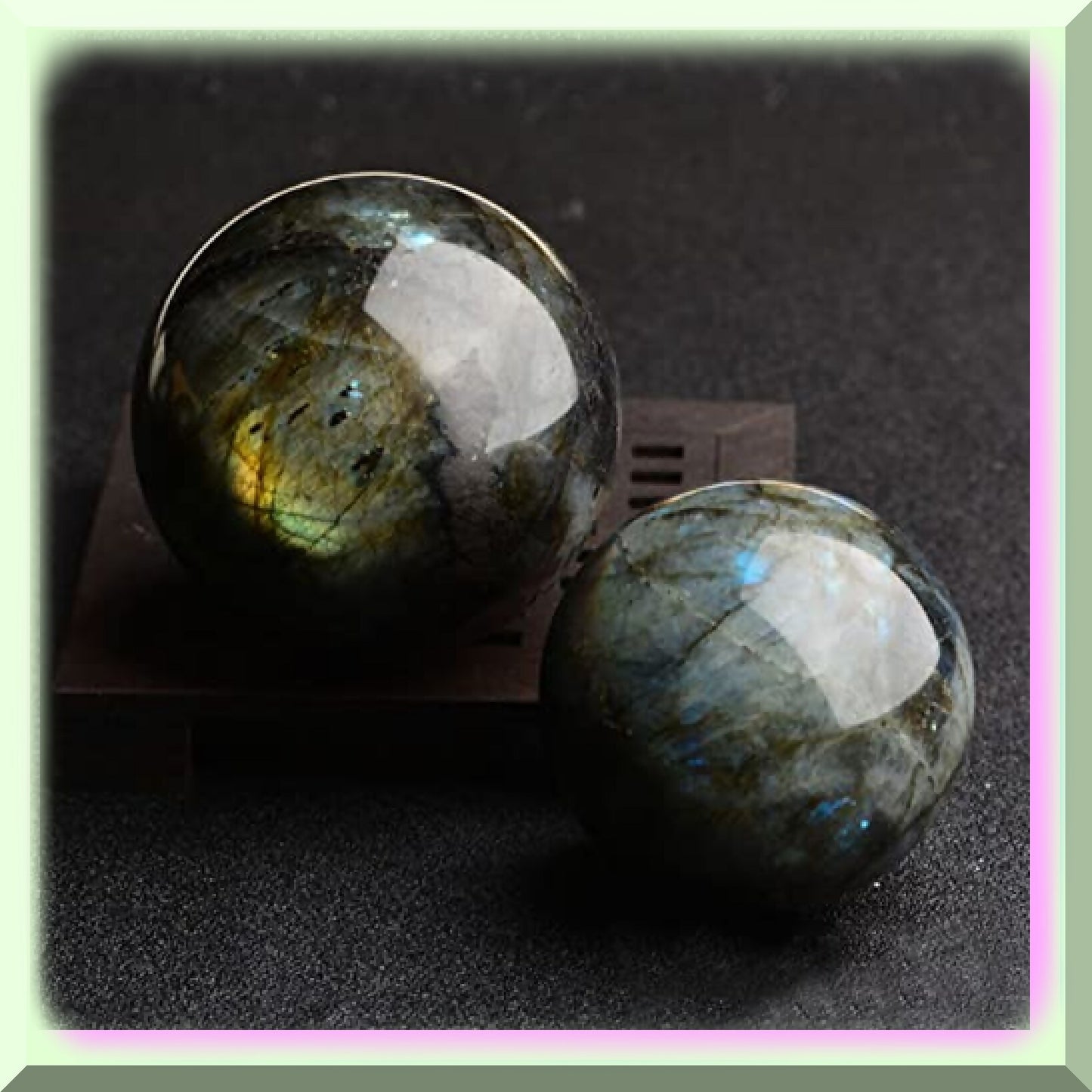 40mm Labradorite Quartz Crystal Sphere