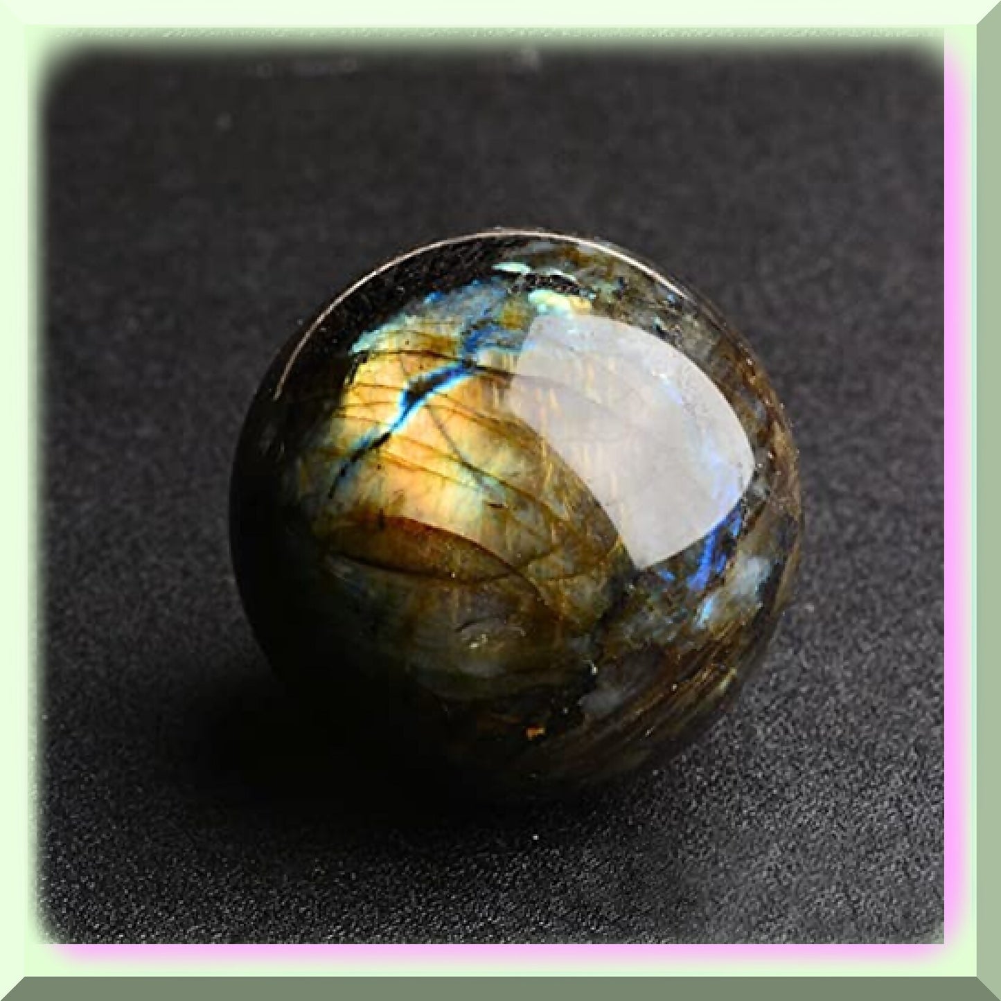 40mm Labradorite Quartz Crystal Sphere