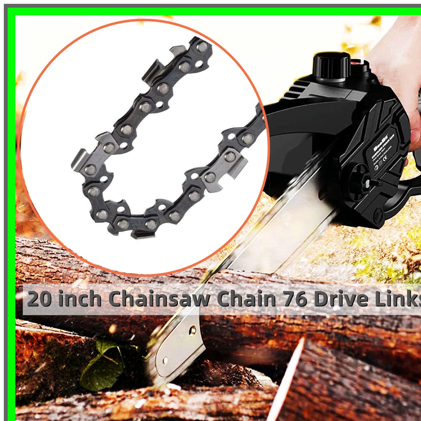 20-Inch Chainsaw Chain Replacement for Steele Poulan 0.325 Pitch 76 Links