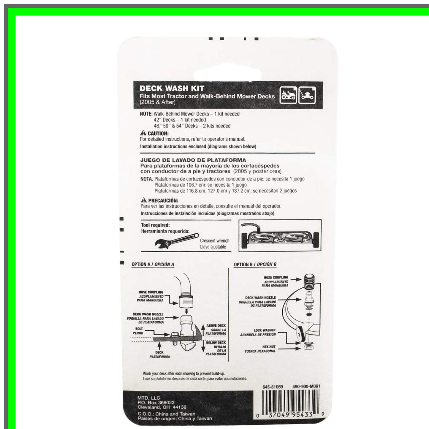 Deck Clean Pro Kit for Lawn Mowers and Tractors 2005 and Newer Models