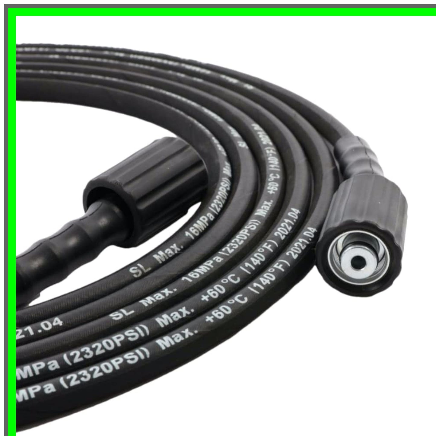 Kink-Free 20ft Pressure Washer Hose with 2320 PSI Steel Braided Strength