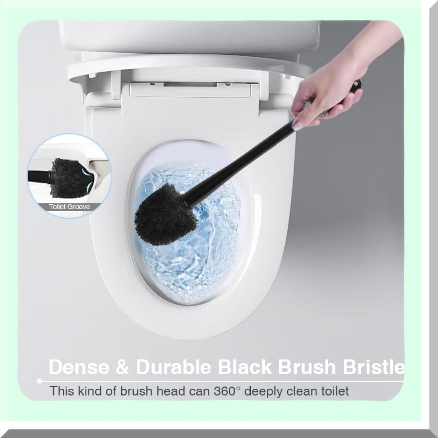 Tet Plunger and Bowl Brush Set Black