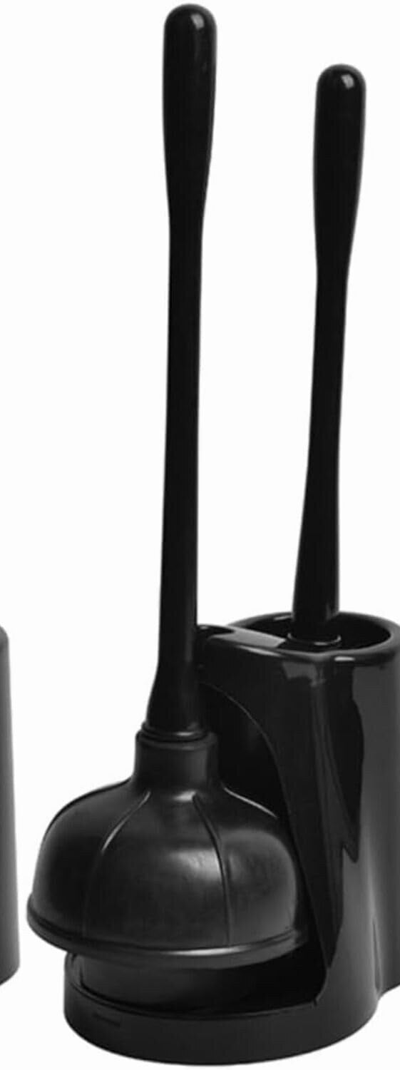 Tet Plunger and Bowl Brush Set Black