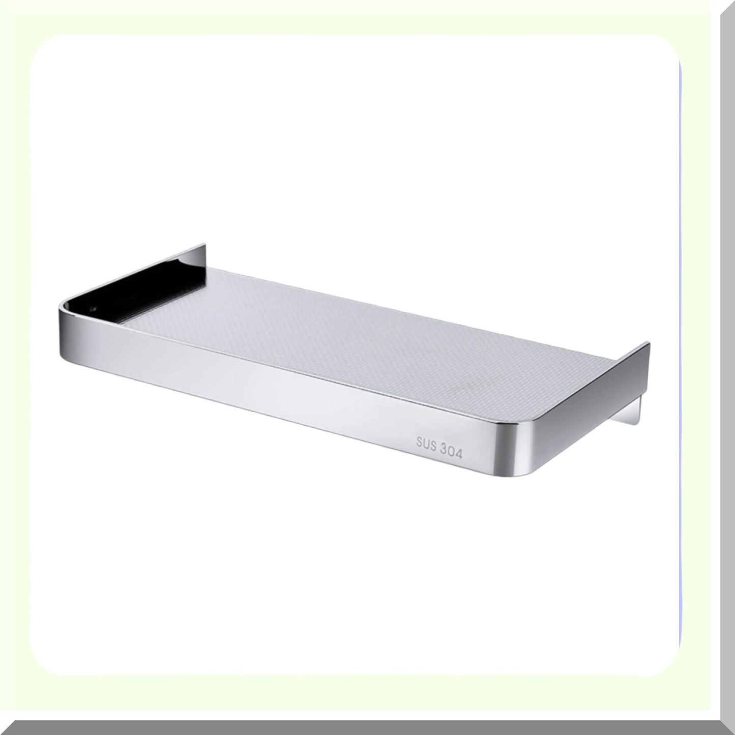 Bathroom Wall Mount Phone Shelf Black 18.5x9cm