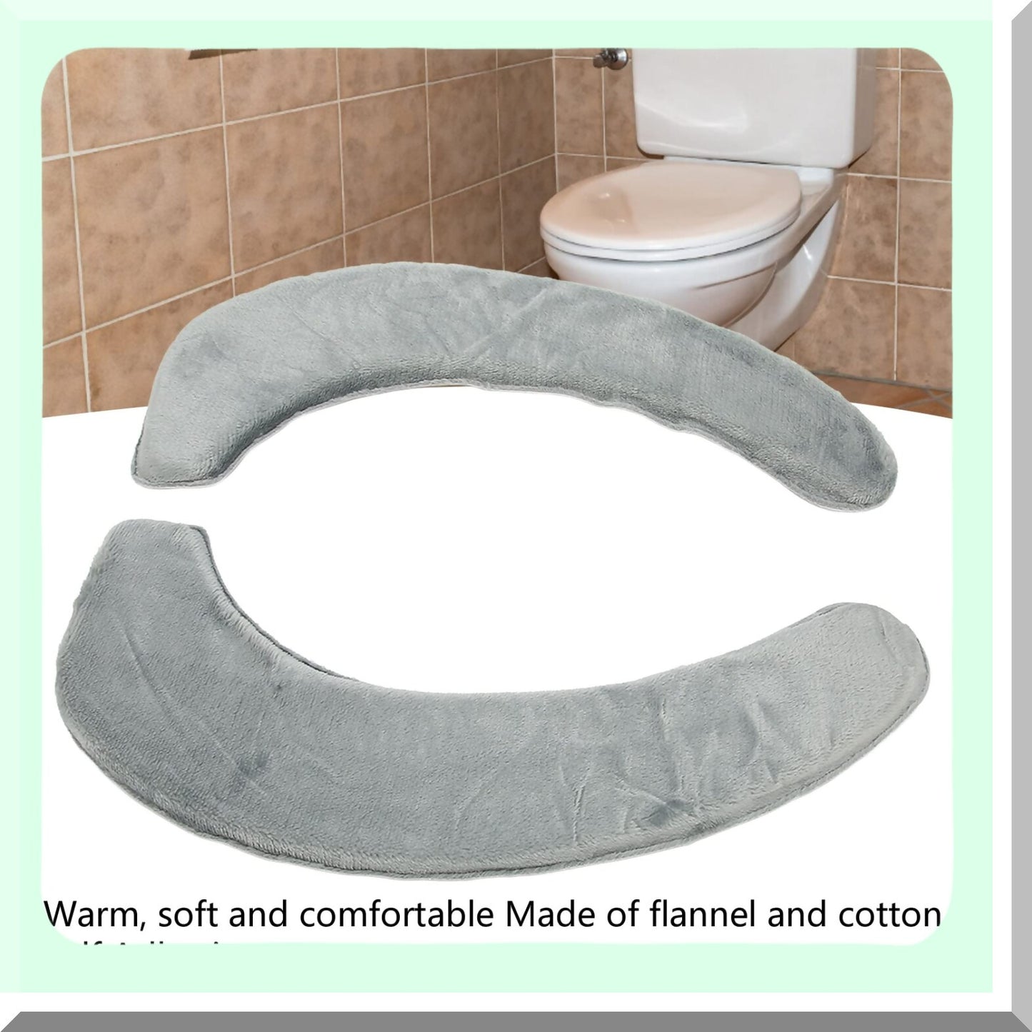 2 Pcs Self Adhesive Tet Seat Cover Grey 15.7in
