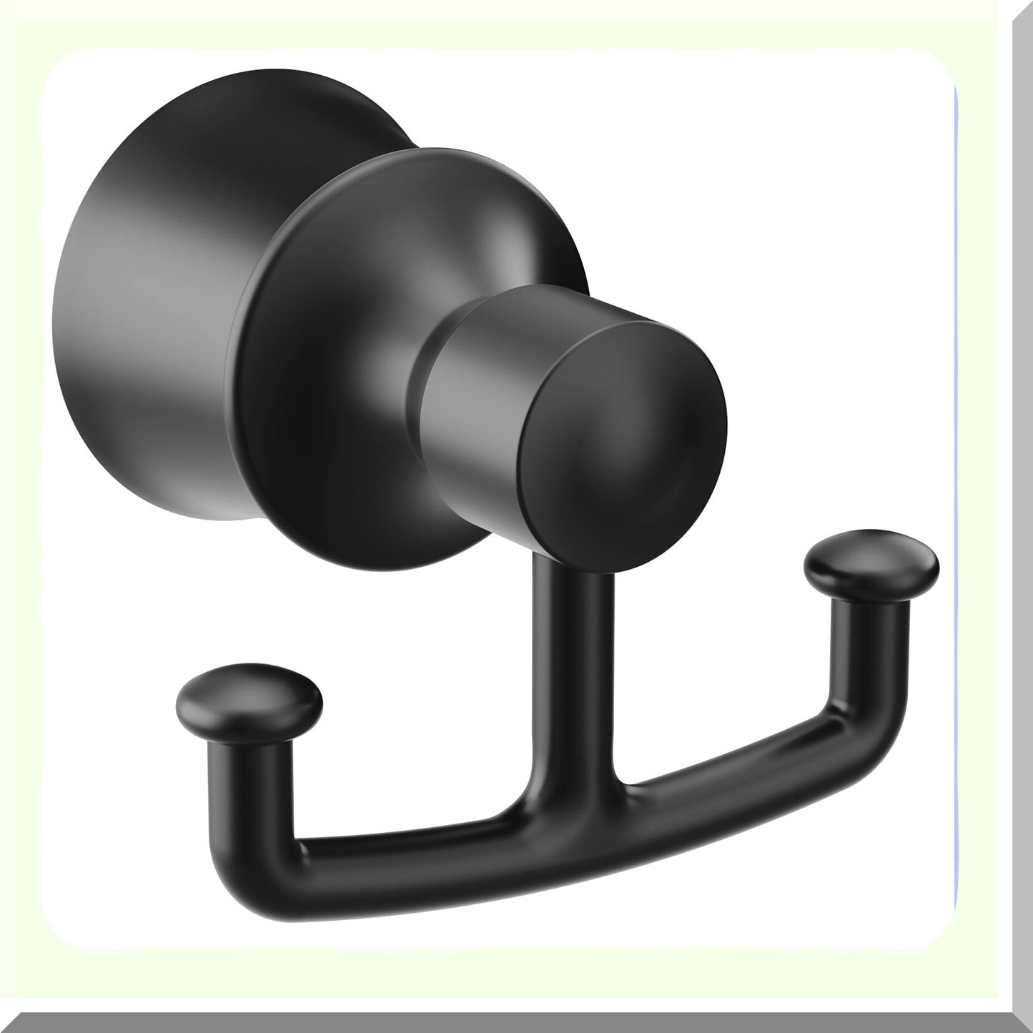 Dartmoor Double Robe or Towel Hook Matte Black