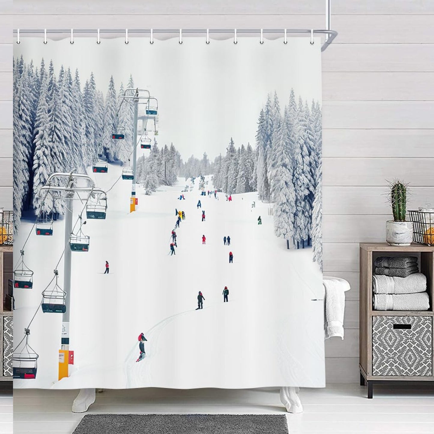 Sport Snow Mountain Shower Curtain 60x70in