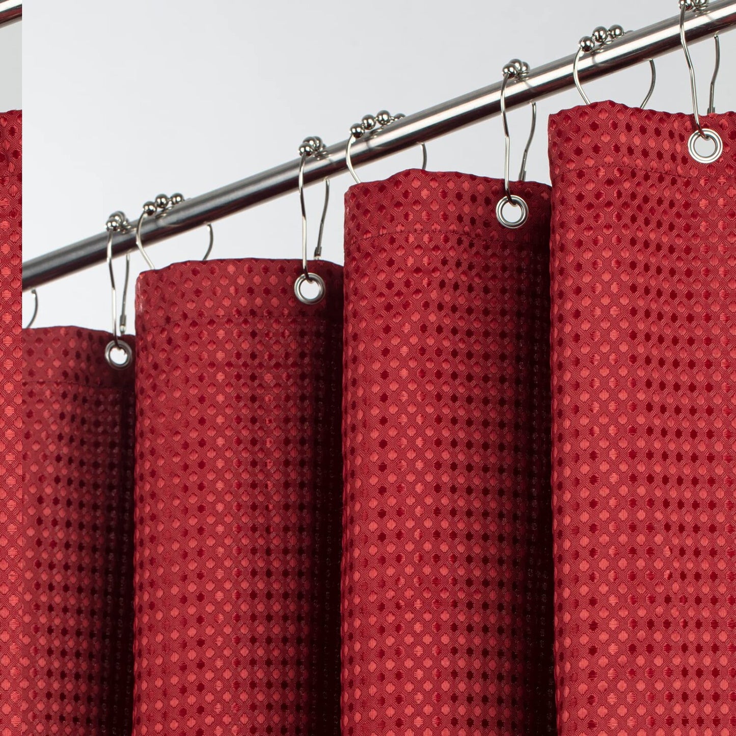 Waterproof Waffle Fabric Shower Curtain 72x72 Inches